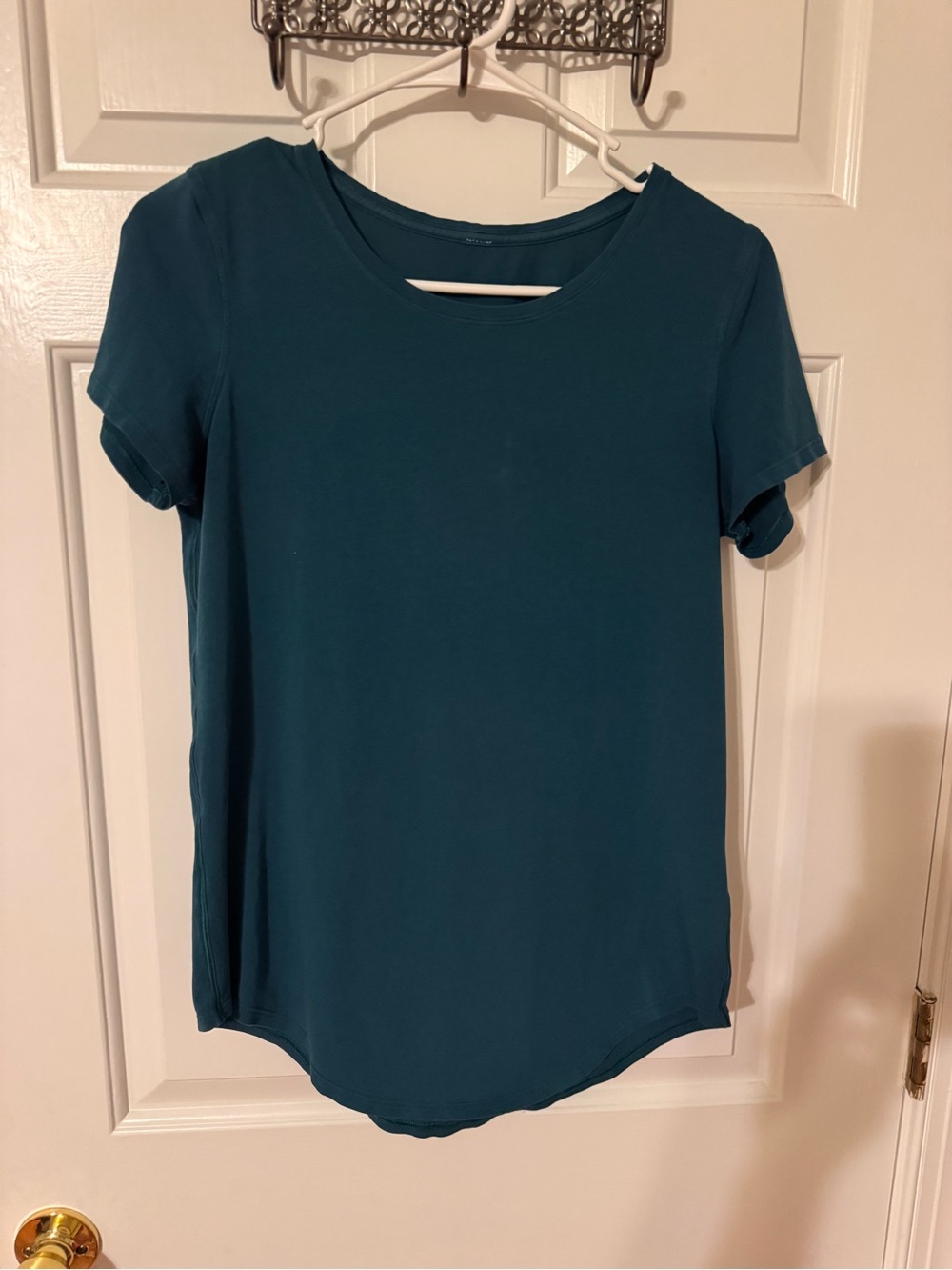 lululemon athletica Teal Short Sleeve Scoop Neck Tee